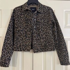 Nine West Leopard-Print Jacket in Brown and Black